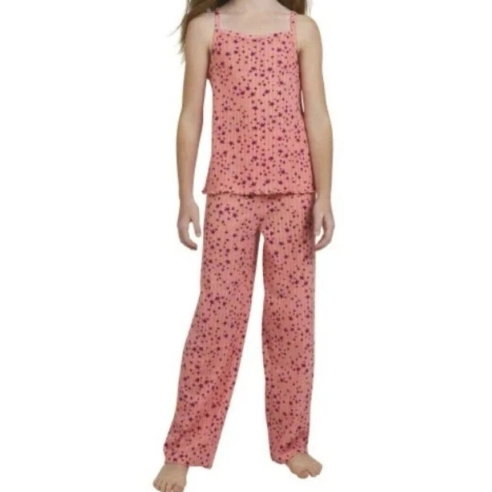 Girl's Lands End Youth 3 Piece Pajama Set Cami Tee Pants Size Large 14-16 - Picture 3 of 7